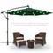 Best Choice Products 10ft Solar LED Offset Hanging Outdoor Market Patio Umbrella w/ Adjustable Tilt